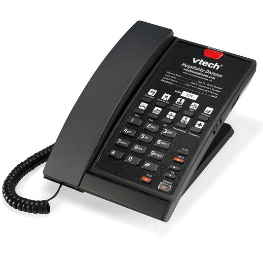 VTech Hospitality A2210 Matte Black - 80-H022-13-000 Analog Corded Phone