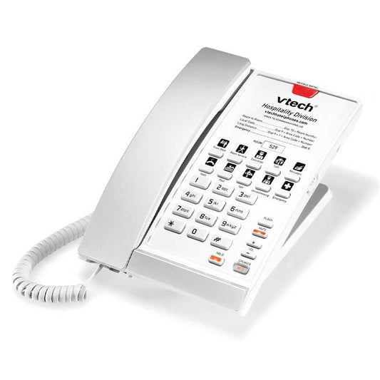 VTech Hospitality A2210 Silver and Pearl - 80-H022-08-000 Analog Corded Phone