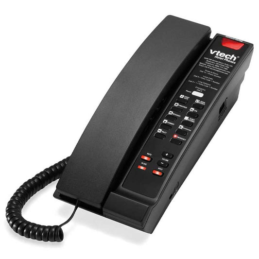 VTech Hospitality A2211 Matte Black - 80-H0A7-13-000 Analog Corded Phone