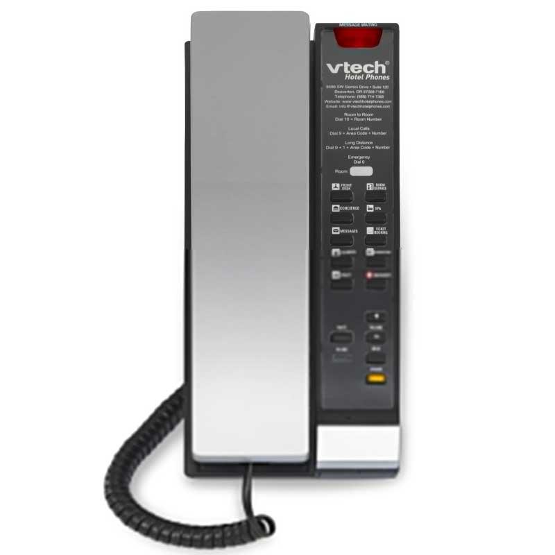 VTech Hospitality A2211-SPK Silver and Black - 80-H0DC-00-000 Analog Corded Phone