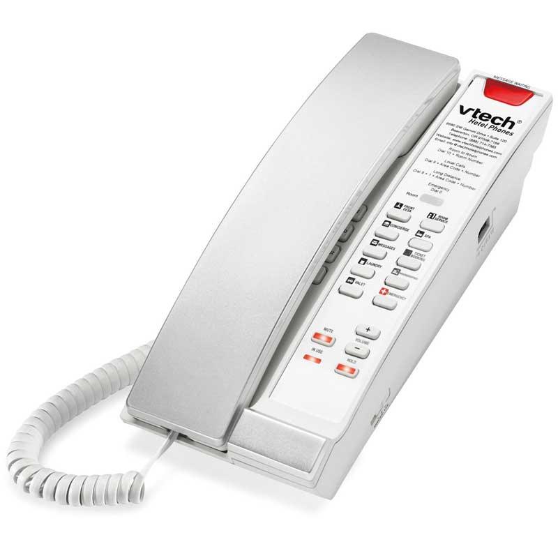 VTech Hospitality A2211 Silver and Pearl - 80-H0A7-08-000 Analog Corded Phone