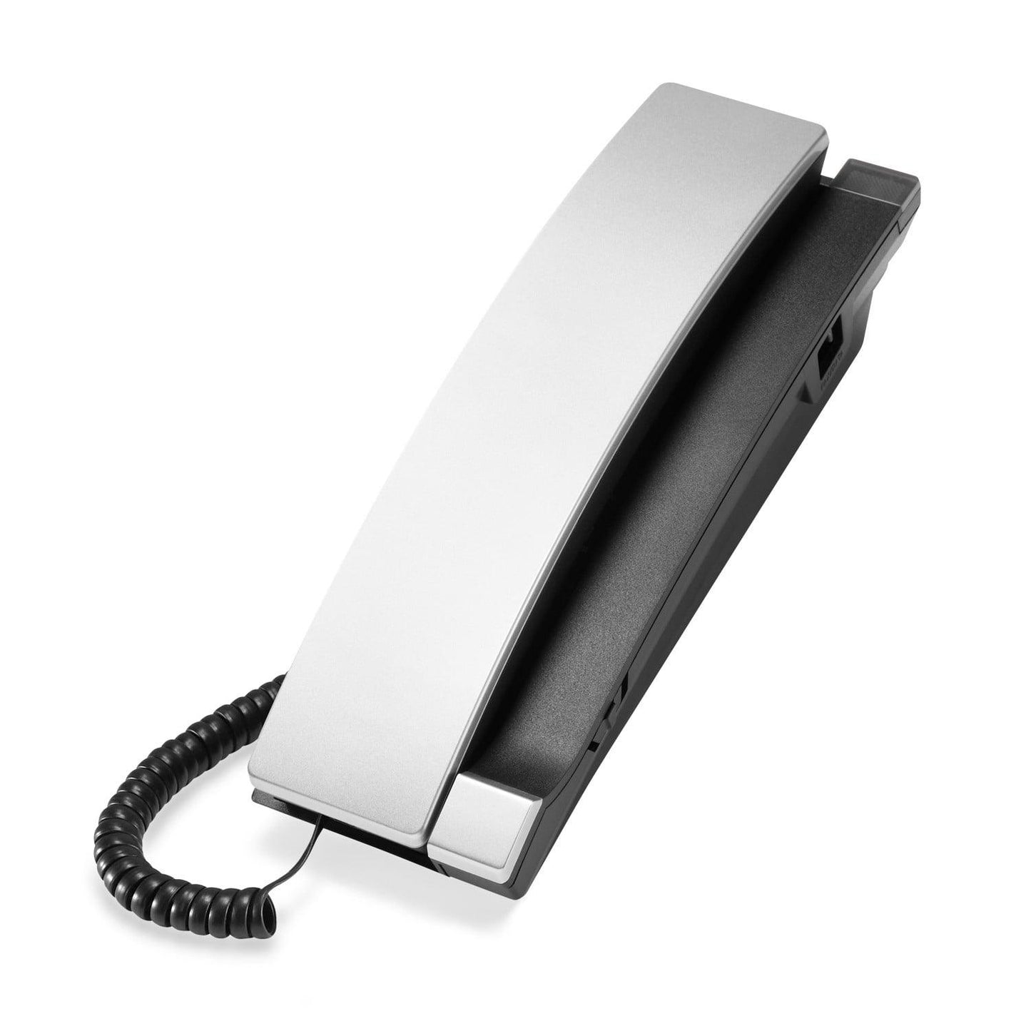 VTech Hospitality A2310-NM Silver &amp; Black 1-Line Contemporary Analog TrimStyle Phone with No MWI - 80-H0BK-06-000